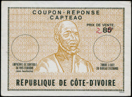 N COTE D'IVOIRE - Coupons Réponse - 1b, Coupon 85f, Surcharge Manuscrite Rouge 280f. - Other & Unclassified