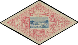 * COTE DES SOMALIS - Poste - 20, Signé Calves: 25f. Rose Et Bleu - Unused Stamps