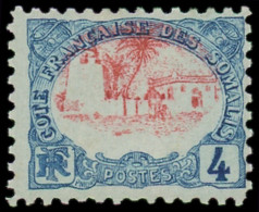 * COTE DES SOMALIS - Poste - 39, Centre Déplacé: 4c. Bleu Et Carmin - Unused Stamps