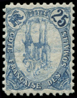 * COTE DES SOMALIS - Poste - 44a, Centre Renversé: 25c. Bleu - Unused Stamps