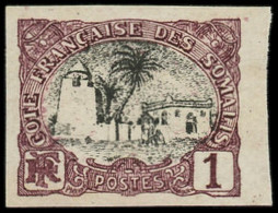 ** COTE DES SOMALIS - Poste - 53, Non Dentelé: 1c. Brun-lilas - Neufs