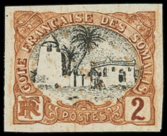 ** COTE DES SOMALIS - Poste - 54, Non Dentelé: 2c. Brun-jaune - Unused Stamps