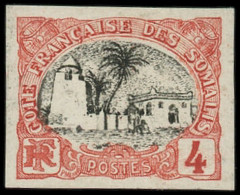 * COTE DES SOMALIS - Poste - 55, Non Dentelé: 4c. Carmin - Unused Stamps