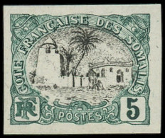 ** COTE DES SOMALIS - Poste - 56b, Non Dentelé: 5c. Vert-bleu - Neufs