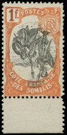 ** COTE DES SOMALIS - Poste - 64a, Centre Renversé: 1f. Rouge-orange - Unused Stamps