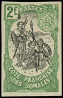 ** COTE DES SOMALIS - Poste - 65, Non Dentelé: 2f. Vert - Unused Stamps