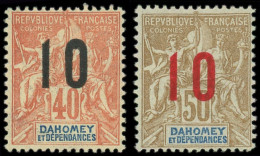 * DAHOMEY - Poste - 39A/40A, Chiffres Espacés - Unused Stamps