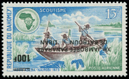 ** DAHOMEY - Poste Aérienne - 213a, Surcharge Renversée: XIème Jamborée Panarabe, Scoutisme - Neufs