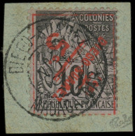 O DIEGO-SUAREZ - Poste - 11a, Sur Fragment, Surcharge Renversée, Signé Calves: 5c. Sur 10c. Noir Sur Lilas - Used Stamps