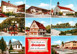 73840957 Griesheim Hessen Rathaus Hallenbad Kirche Platz Fachwerkhaus Freibad St - Griesheim