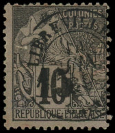O GABON - Poste - 9, Signé Scheller Et Gilbert (point Jaune Sur 1 Dent): 25 Sur 10c. Noir Sur Lilas - Used Stamps
