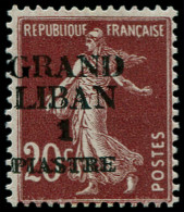 * GRAND LIBAN - Poste - 5b, Double Surcharge, Signé Brun: 1p. S. 20c. Semeuse - Autres & Non Classés