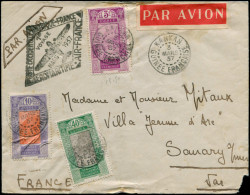 LET GUINEE - 1° Vols - 07/03/37, Kankan/Conakry/Dakar/France, Enveloppe, Cachet Spécial Avion (Saul 9) - Other & Unclassified