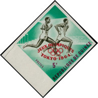 ** GUINEE REPUBLIQUE - Poste - (141), Non émis, Surcharge Carmin "J.O. Tokyo 1964", Non Dentelé: 5f. Course - Guinea (1958-...)