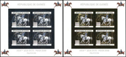 ** GUINEE REPUBLIQUE - Poste - 2652AA/AB, 2 Feuillets De 4 Non Dentelés: J.O De Pékin 2008, équitation - Guinée (1958-...)