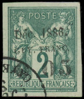 O GUYANE - Poste - 1b, Type I, Sans Le "f", Signé + Certificat Scheller - Used Stamps