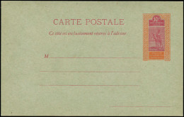 N HAUT SENEGAL & NIGER - Entiers Postaux - CP 4, Carte Postale Sur Vert-gris: 10c. Orange Et Rose - Unused Stamps