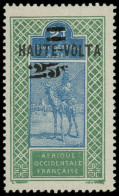 * HAUTE-VOLTA - Poste - 33a, Double Surcharge De La Valeur: 25c. Sur 2f. Vert Et Bleu - Unused Stamps