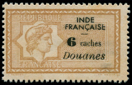 * INDE FRANCAISE - Fiscaux - Douanes BDV 4, 6c. Brun - Autres & Non Classés