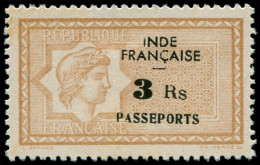(*) INDE FRANCAISE - Fiscaux - Passeports BDV 5, 3r. Brun - Autres & Non Classés