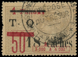 O INDE FRANCAISE - Fiscaux - Quittances BDV 35a, 18ca/4fa/50c. Grand "A", Tirage 500 (1 Dent Courte) - Autres & Non Classés