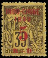 (*) INDOCHINE - Poste - 1a, Chiffres "1889" Plus Petits: 5c. Sur 35c. Violet-noir Sur Jaune - Neufs