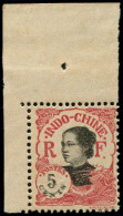 ** INDOCHINE - Poste - 104a, Double Impressions Du Noir, Gomme Coloniale, Cdf: 5c. Rose - Unused Stamps