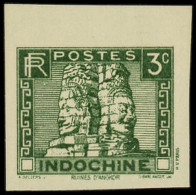 * INDOCHINE - Poste - 157Aa, Non Dentelé: 3c. Vert - Unused Stamps