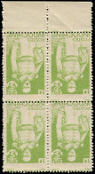 ** INDOCHINE - Poste - 273, Bloc De 4, Piquage à Cheval: 1$ Charner Vert-jaune (Maury) - Unused Stamps