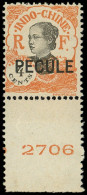 ** INDOCHINE - Fiscaux - Pécule Bdv 2, Bdf Avec Numéro, Surcharge Noire (gomme Coloniale): 4c. Orange - Autres & Non Classés