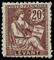 ** LEVANT FRANCAIS - Poste - 16b, Dentelé 11: 20c. Mouchon - Other & Unclassified