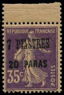 ** LEVANT FRANCAIS - Poste - 40, Papier GC, Bdf: 7p20 S. 35c. Violet (Maury) - Other & Unclassified