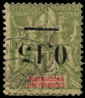 O MADAGASCAR - Poste - 55a, Surcharge Renversée: 0.15 S. 1f. - Used Stamps