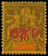 ** MADAGASCAR - Poste - 122a, Surcharge Renversée, Gomme Coloniale: 0,60 S. 75c - Autres & Non Classés