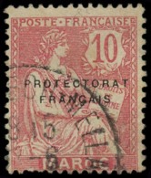 O MAROC - Poste - 41b, Sans La Surcharge "e": 10c. Rose - Used Stamps