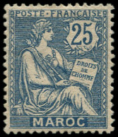 * MAROC - Poste - 89A, Non émis Sans Surcharge: 25c. Bleu Mouchon - Other & Unclassified