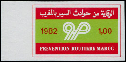 ** MAROC - Poste - Type Non émis "1.00d. Prévention Routière 1982", Non Dentelé - Autres & Non Classés