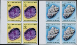 ** MAROC - Poste - 1120/21, 2 Blocs De 4 Non Dentelés, Bdf: Minéraux - Other & Unclassified