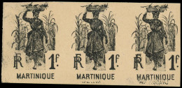 ESS MARTINIQUE - Poste - 75, Bande De 3 Horizontale, Impression Du Centre Seul En Noir, Non Dentelée Sur Papier épais: 1 - Autres & Non Classés