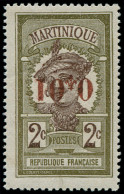 ** MARTINIQUE - Poste - 105c, Surcharge Renversée: 0.01 S. 2c. - Autres & Non Classés