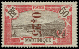 * MARTINIQUE - Poste - 109, Signé Brun: 25c. S. 50c. Rouge - Unused Stamps