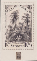 MAQ MAURITANIE - Poste - (89), Type Non Adopté "1,75 Chameliers Dans Oasis", Maquette Au Crayon (155 X 235) Signée Cotte - Autres & Non Classés