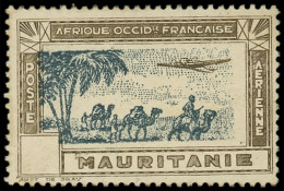 * MAURITANIE - Poste Aérienne - Maury 17 Aa, Non émis Sans Faciale Vert Olive Et Bleu (gomme Non Originale): Chamelier - Autres & Non Classés