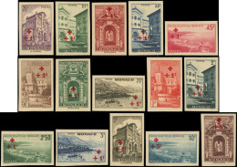 * MONACO - Poste - 200/14, Non Dentelé, Complet 15 Valeurs: Croix-Rouge - Neufs