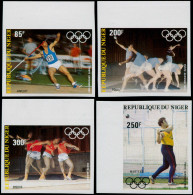 ** NIGER - Poste Aérienne - 313/16, Non Dentelés, Bdf: Jeux Olympiques Los Angeles 1984 - Autres & Non Classés