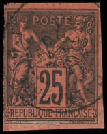 O NOUVELLE-CALEDONIE - Poste - Colonies Générales 43 (1 Marge Au Filet), Cad. "Nouvelle Calédonie": 25c. Sage Noir/rouge - Other & Unclassified