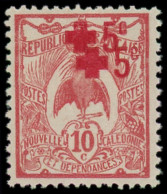 (*) NOUVELLE-CALEDONIE - Poste - 111a, Double Surcharge (tirage Privé): +5c. Sur 10c. Croix Rouge - Neufs