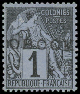 ** OBOCK - Poste - 20A, Type Non émis "OBOOK": 1c. Noir Sur Azuré - Unused Stamps