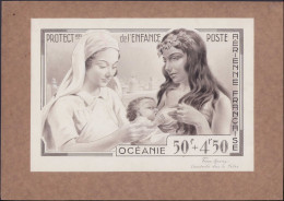 MAQ OCEANIE - Poste Aérienne - Type Non émis "Protection De L'Enfance 50c + 4,50f Infirmière Et Mère Polynésienne" Super - Other & Unclassified