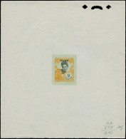 EPA PAKHOI - Poste - Non émis (1922), Petite Surcharge Noire Sur Indochine Yvert 108, épreuve D'atelier En Jaune S. Vert - Other & Unclassified